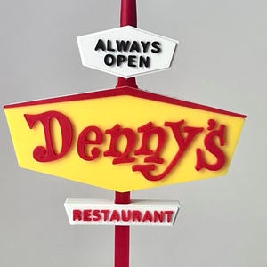 Denny's Miniature Sign 8.5” Inches