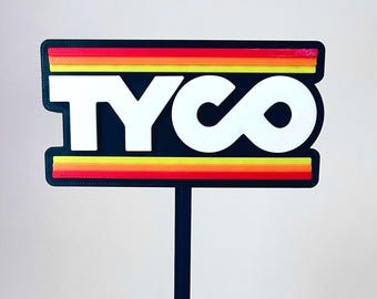 Tyco Miniature Sign 6.5 Inches | Black