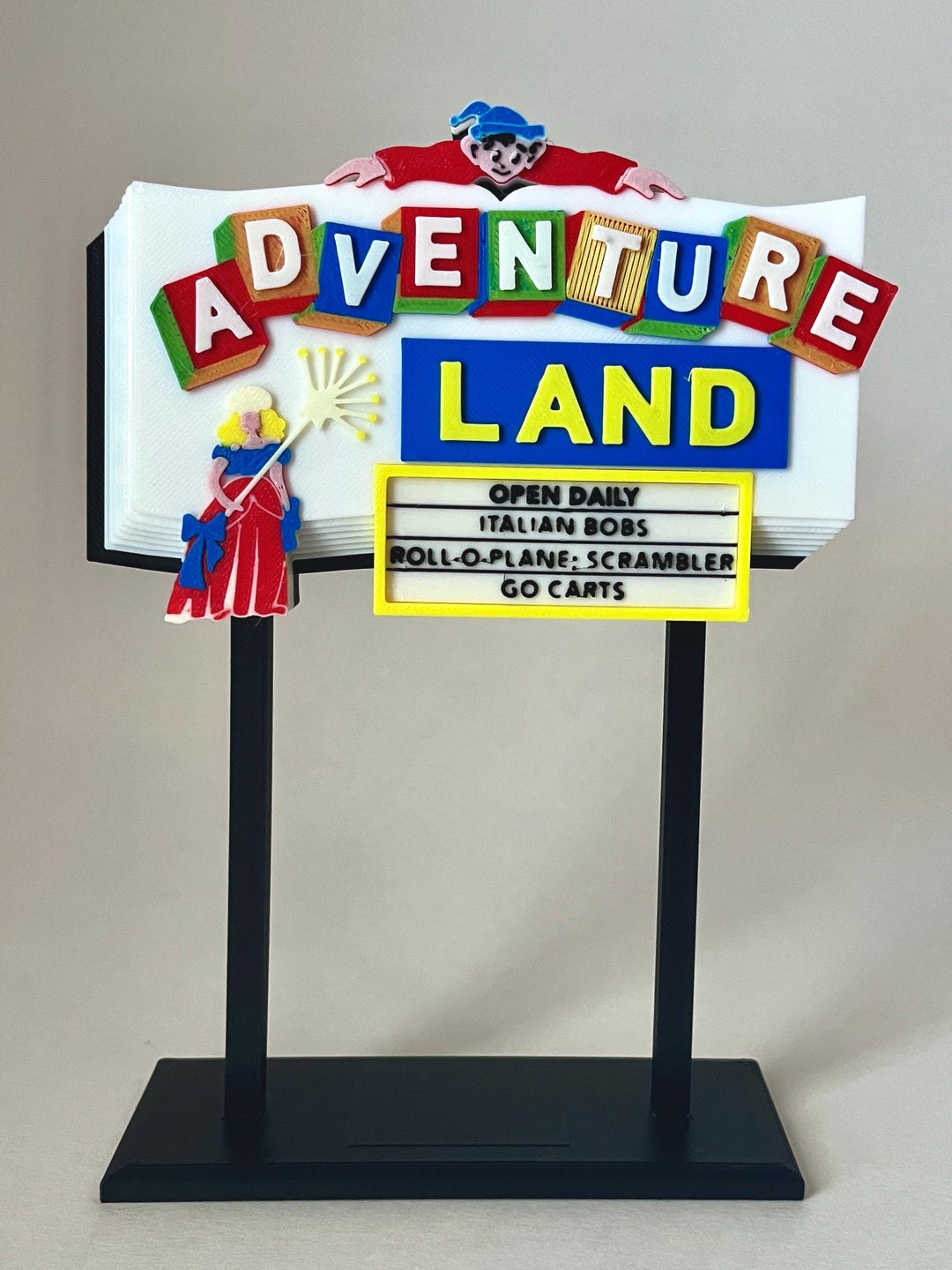 Adventure Land Miniature Sign 7” Inches - Etsy