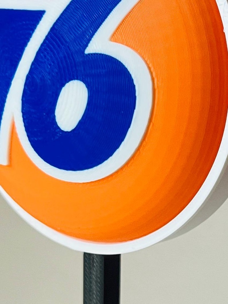 76 Gas Station Miniature Sign Stand 7.25