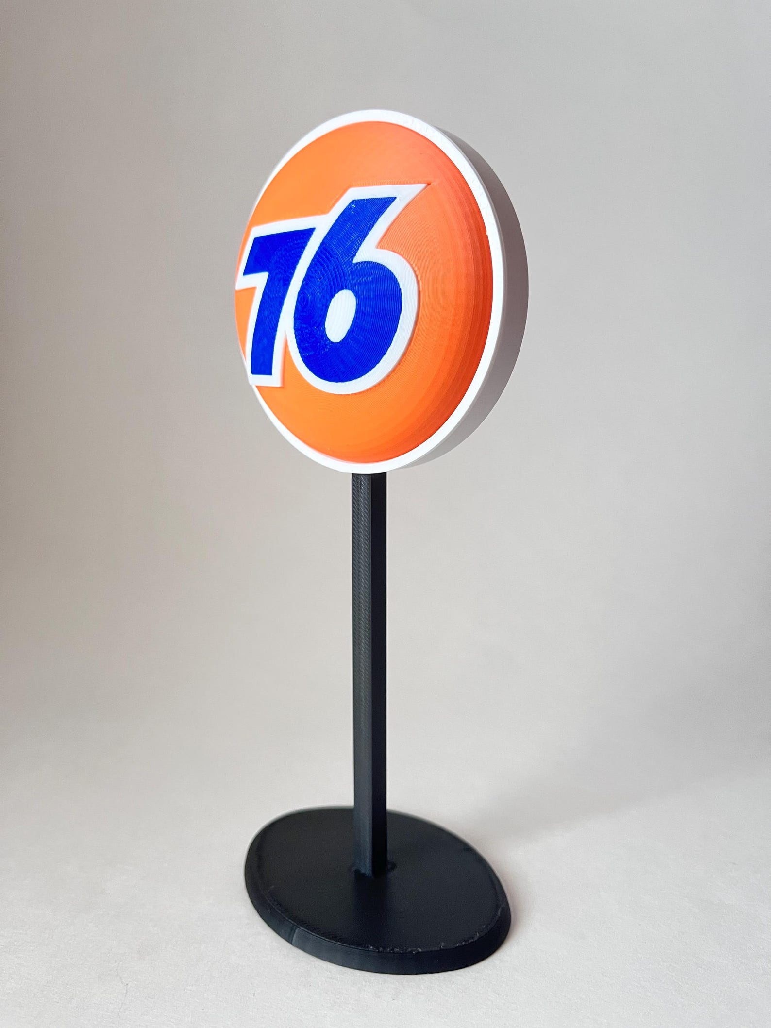 76 Gas Station Miniature Sign Stand 7.25