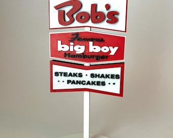 Bob's Big Boy Logo, as a Framed Round Poster - Etsy UK