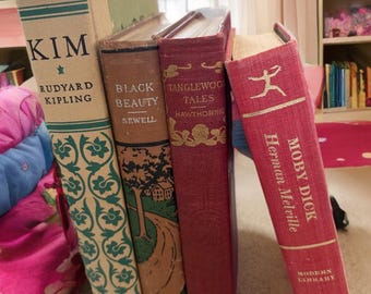 Biblioteca de clásicos juveniles de época: Black Beauty, Kim, Moby Dick, Cuentos de Tanglewood