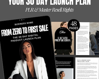 Business Growth Guide Digital Product Launch Plan Canva Ebook PLR MRR