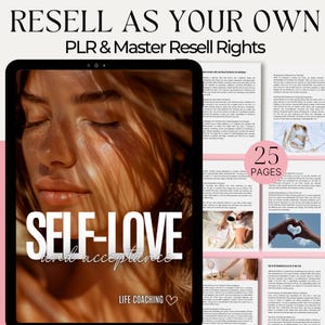 Guía de amor propio Cuaderno de trabajo de autoconfianza Diario de crecimiento personal Afirmaciones de mentalidad Planificador de autocuidado Descarga digital Master Resell Right