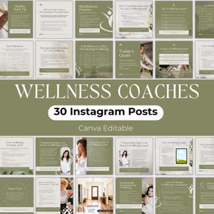 Modelli di Instagram per coaching di mentalità Contenuti per coach del benessere Post di crescita personale Modelli per coach della vita Modelli per social media per il benessere