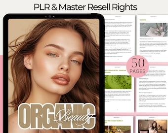 Organic Skincare Ebook: DIY Beauty Recipes, PLR & MRR (Digital Download)