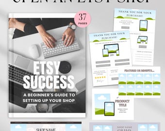 Etsy Shop Guide eBook: Canva Templates, Listings, Banners (PDF & PLR MRR Gift)
