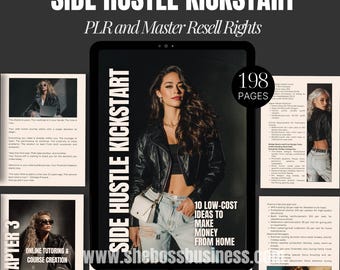 Start an Online Business Side Hustle Kickstart Guide Business Ideas Canva Ebook PLR MRR