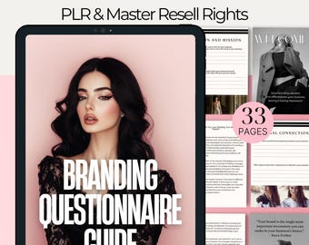 Branding Guide: Business Brand Planning Template (PLR & MRR)