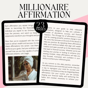 Millionaire Mindset Affirmation Journal Template: Canva Ebook With ...