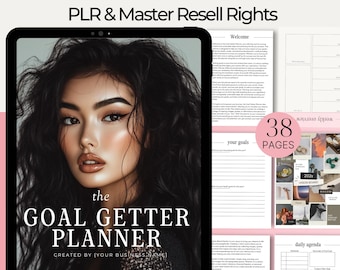Goal Planner Template: Customizable Vision Board, Personal Success Plan (PLR, MRR)