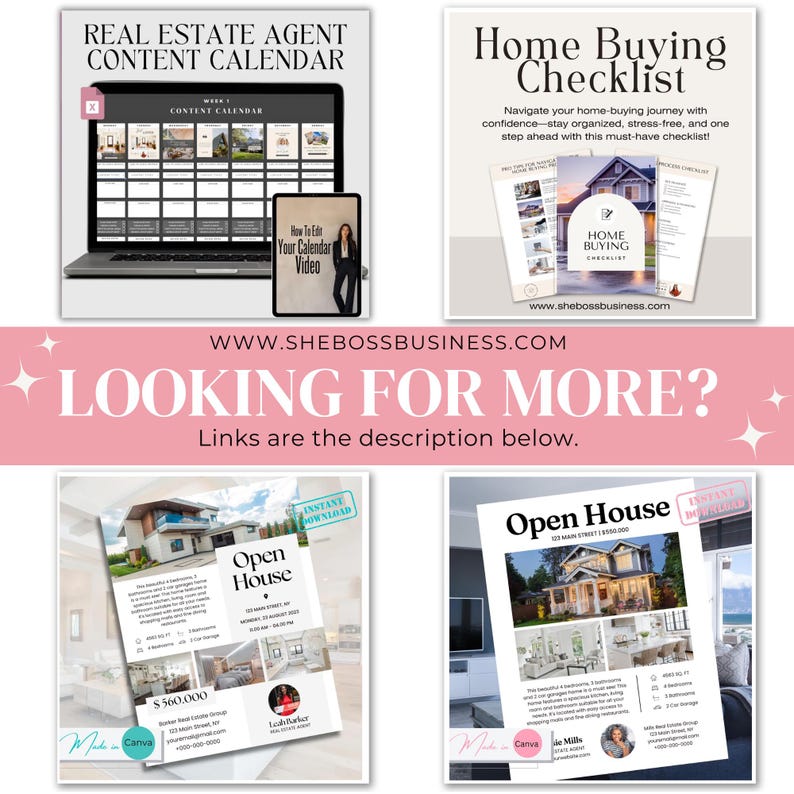 Editable Real Estate Flyer Template Open House Canva Design Realtor ...