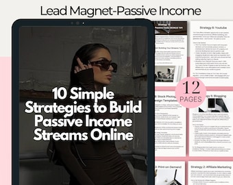 Passive Income Lead Magnet: 10 Strategies for Business Coaches (PLR MRR, Canva)