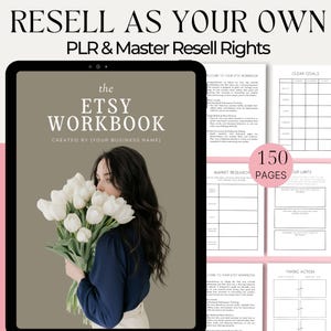 Etsy Shop Planner Journal Editable Digital Workbook For Sales Growth Open an Etsy Shop PLR MRR DIgital Product Etsy Shop Workbook