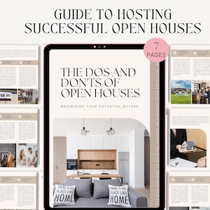 Open House Guide Real Estate Lead Magnet Open House Checklist for Realtors & Homeowners Canva Template Digital Download Open House Organizer