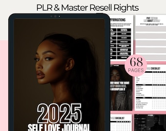 Self Love Journal with Master Resell Rights Self Love Journal Ideas Melanin Planner Personal Development Self Love Journal For Black Girls