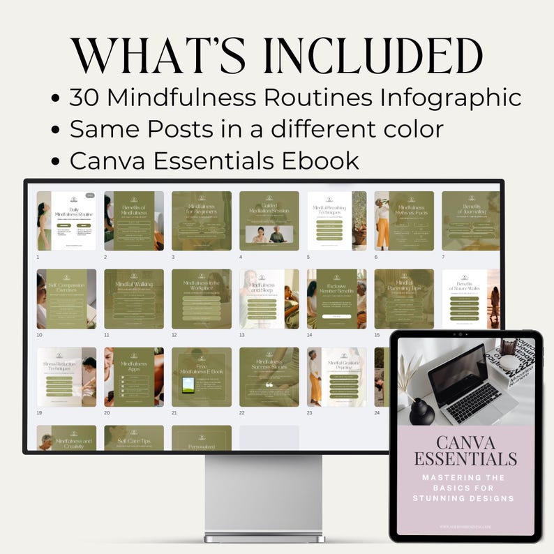 Mindfulness Social Media Posts: Canva Template for Wellness Coaches ...