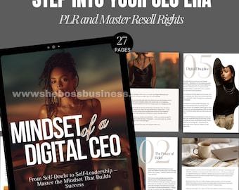 Mindset Guide for Female Entrepreneurs Melanated Edition | PLR & MRR | Business Growth Book Canva Template