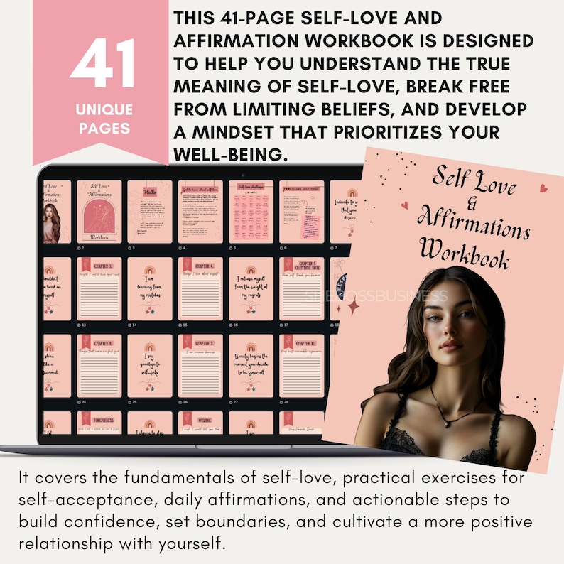 Self Love Affirmations Workbook: 41-page Journal PLR & Master Resell ...