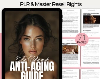 Anti-Aging Ebook: Skincare, Wellness & Beauty Tips - PLR/MRR (Digital Download)