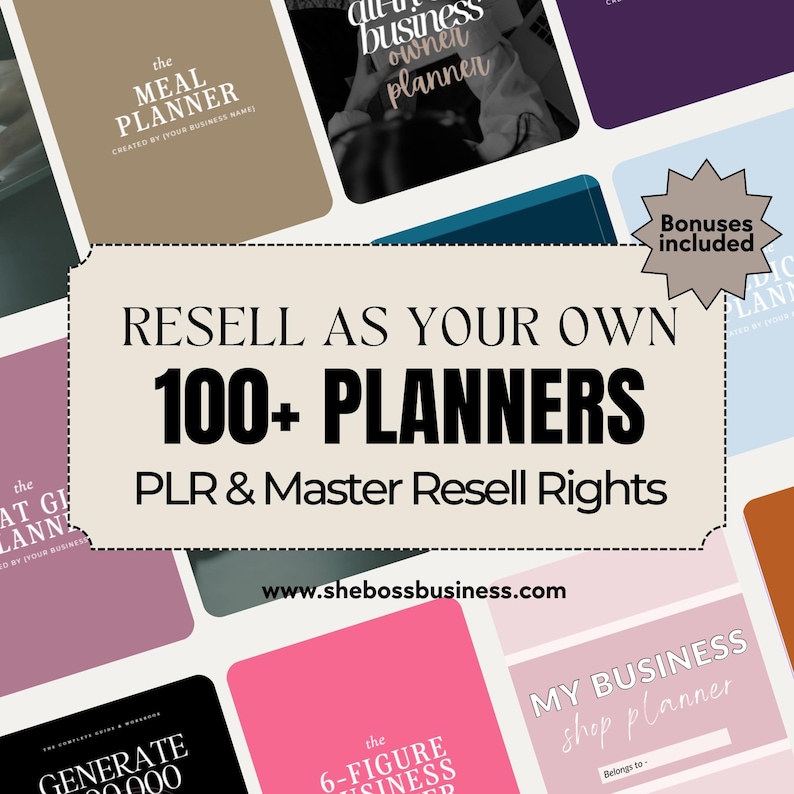 PLR Planner Bundle: 100+ Editable Canva Templates, PLR & Master Resell ...