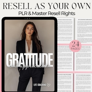 Gratitude Guide Daily Gratitude Practice Self Improvement Guide Personal Growth Planner Mindfulness Reflection Template MRR Canva Template
