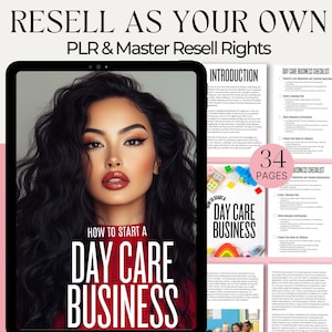 Daycare Startup Kit Start A Business Day Care Business Women Business Guide Master Resell Rights PLR Digital Product Preschool Business