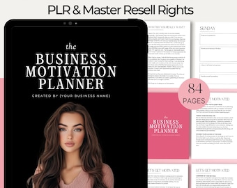 Business Motivation Planner: Self Discovery Workbook PLR & Master Resell Rights (Canva Access)