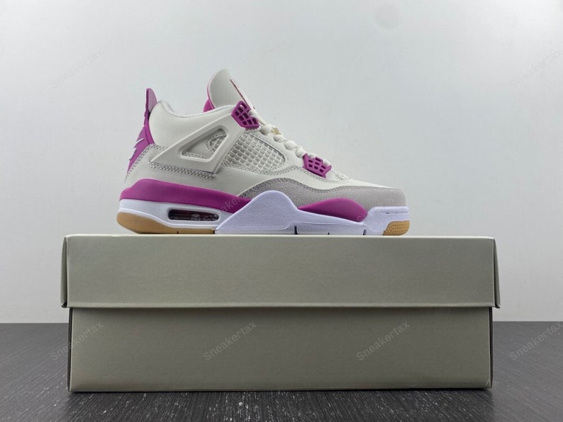 jordan 4 white and purple