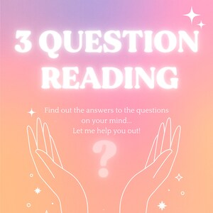 3 Question Reading Psychic Tarot
