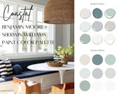Coastal Home Color Palette, Interior Paint Palette, Prepackaged Coastal Paint Palette, Professional Paint Scheme, Interior Design Paint SWBM