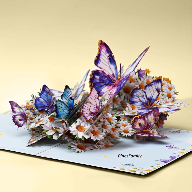 A20-3D Pop up Butterfly Greeting Card - Elegant and Unique Birthday or ...