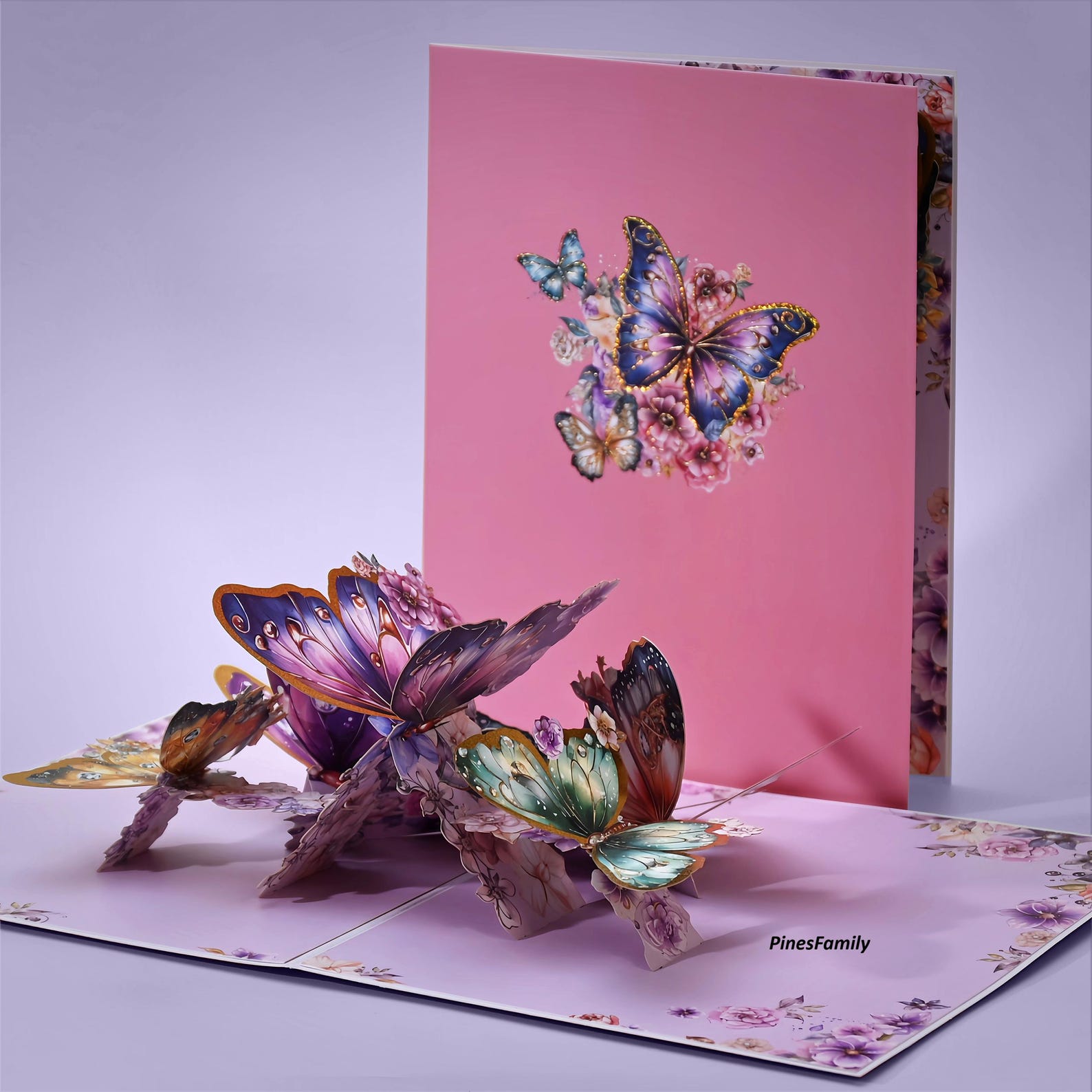 A19-3D Pop up Butterfly Greeting Card - Elegant and Unique Birthday or ...