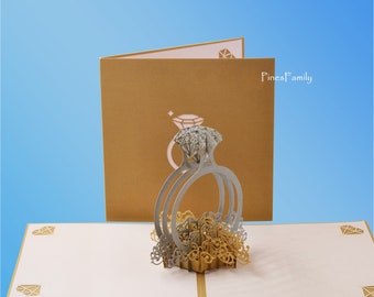 Wedding Invitation Pop Up Greeting Card