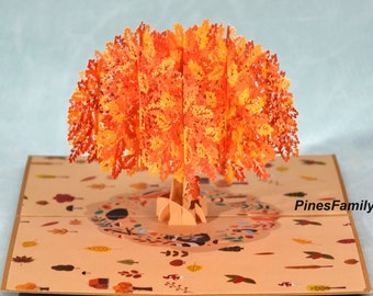 Maple Tree 3D Pop Up Card: Mother's Day, Birthday