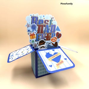 E04-3D pop up card for Best Dad | Father&#39;s day, Birthday, Thank you