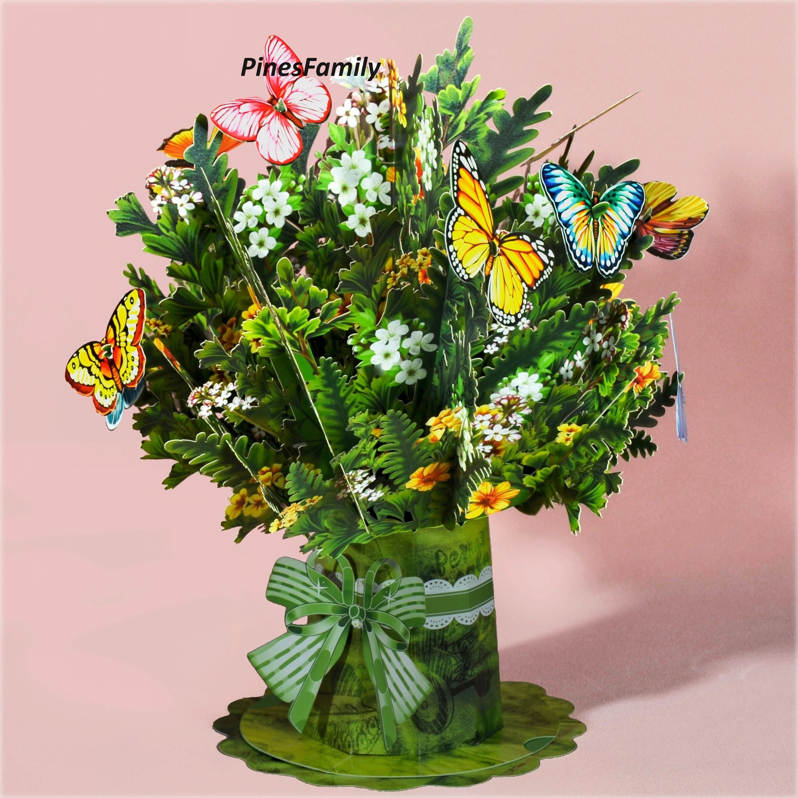 3D Pop up Butterfly Flower Card: Handmade Special Occasion Greeting - Etsy