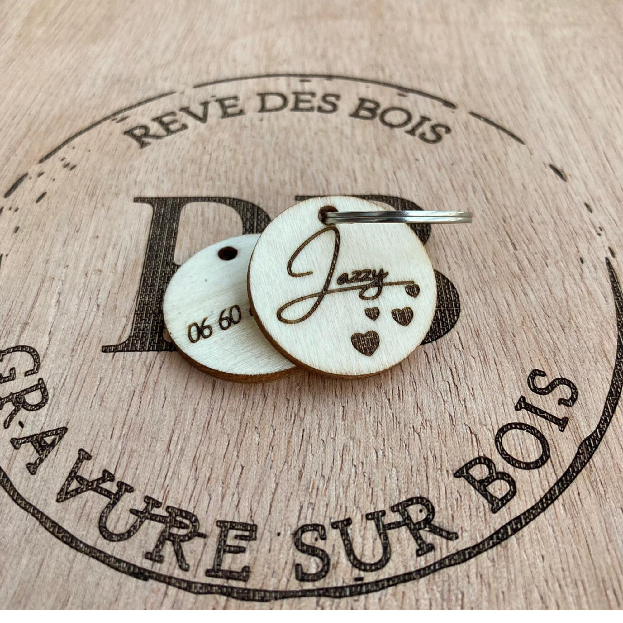 Médaille Personnalisée Animaux Bois