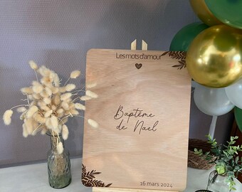 Original decorative guest book for baptisms, weddings, and birthdays