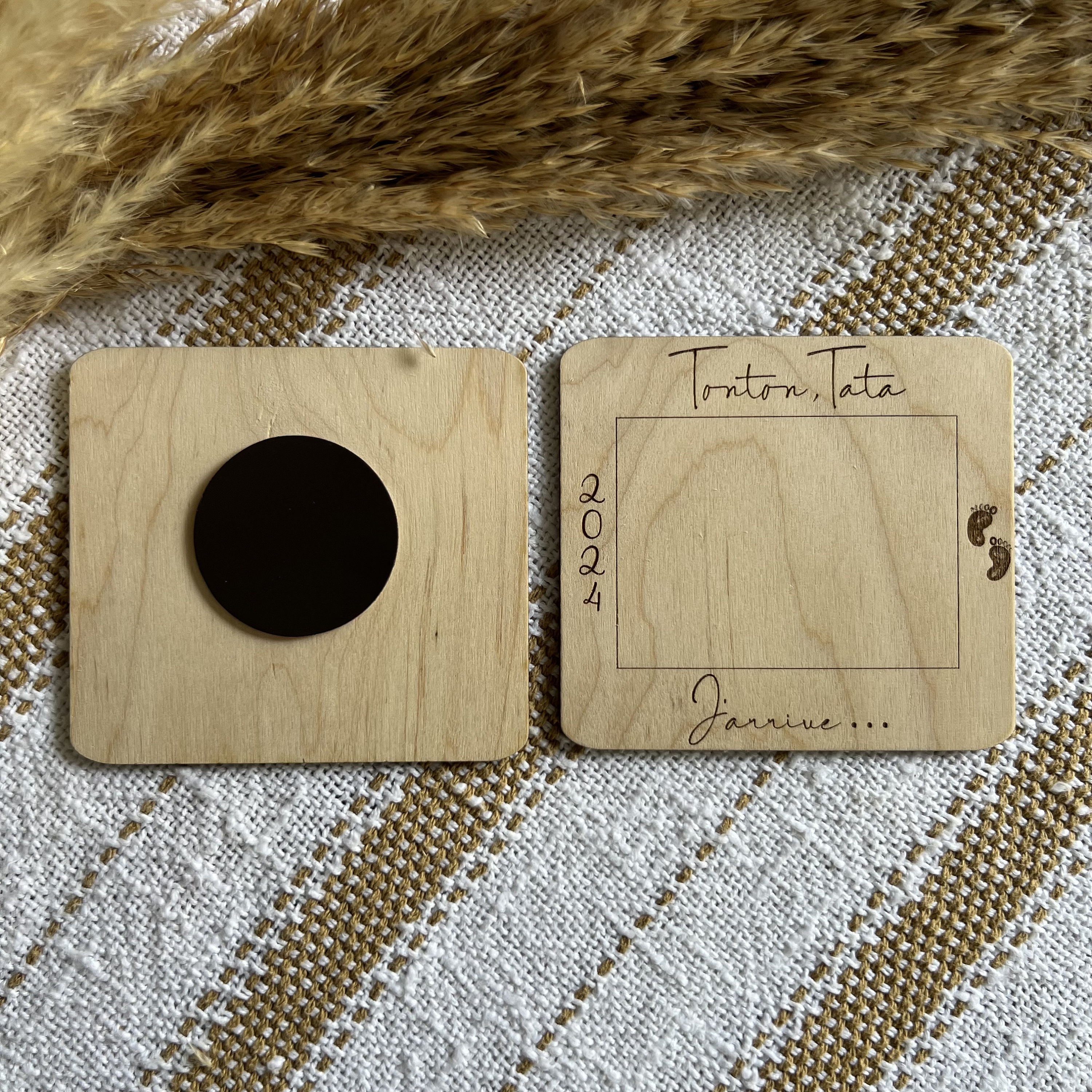 Cornice In Legno 'First Time Grandparents' 25x20 Cm – Regalo Annuncio Gravidanza Per Nonni - 5