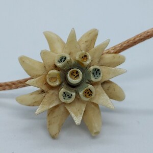 Vintage 1950s Celluloid Edelweiss Alpine Flower Brooch