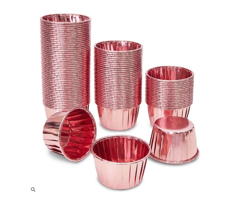 GOLD LINED Foil Baking Cups 50 Pcs Etsy