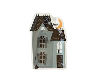 WITCHING HOUR HAUNTED House Shaped Plate
