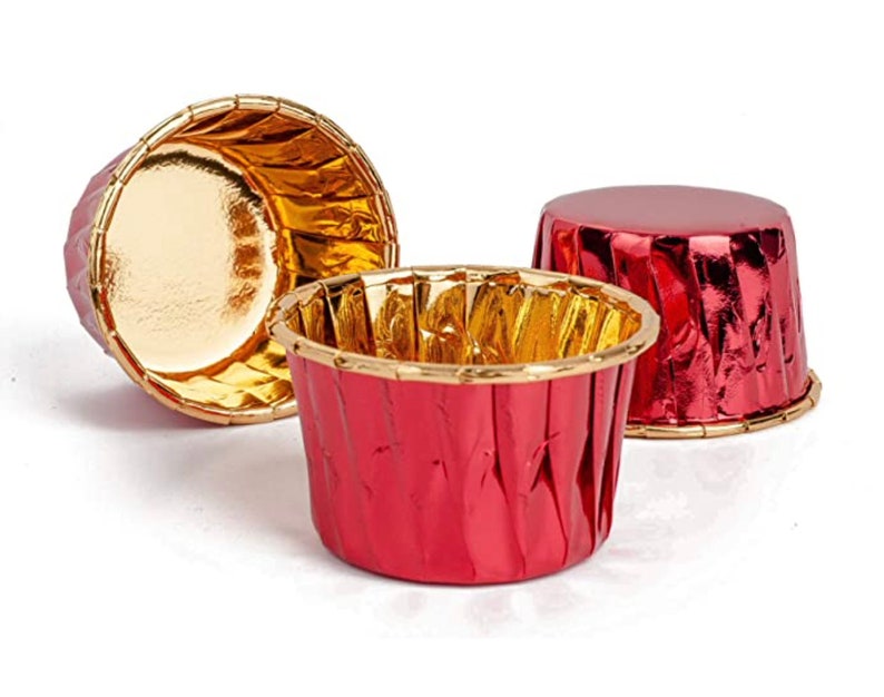 GOLD LINED Foil Baking Cups 50 Pcs Etsy