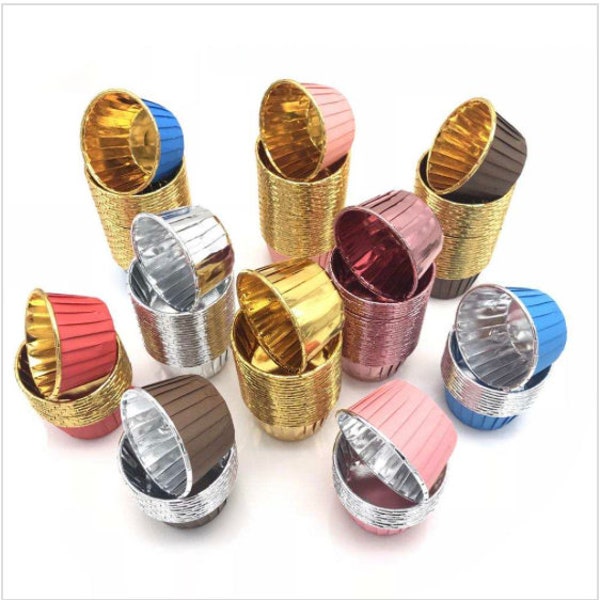 GOLD LINED Foil Baking Cups (50 pcs)