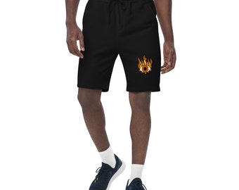 Men's fleece shorts, Flaming Eye Men's Fleece Shorts