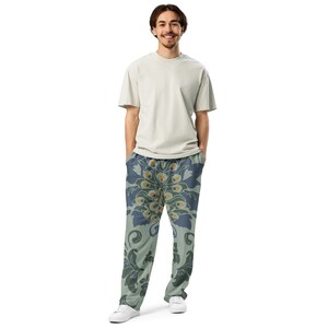All-Over Print Wide-Leg Joggers: Recycled Polyester Lounge Pants