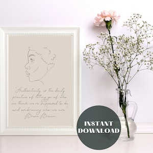 Brene Brown Quote Therapy Print | Psychology Art | Therapy Office Decor | Therapy Office Hanging | Counseling Office | Wall Art