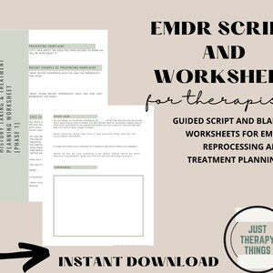 EMDR Worksheets for EMDR Therapy | Therapy Worksheets |  | Emdr Therapy | Emdr worksheet PDF| Emdr history taking | Emdr treatment planning